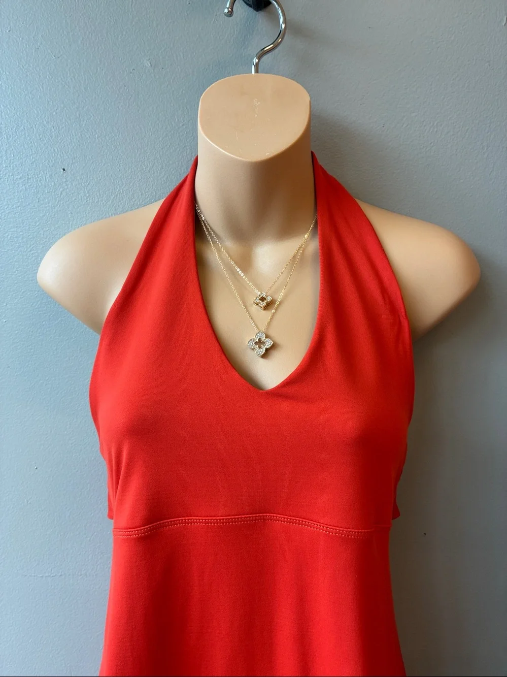Patagonia Morning Glory Orange Halter Midi Dress, Medium - Picture 3 of 7
